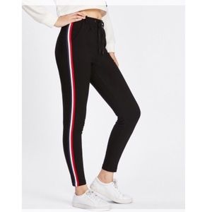 Stripe tape side pants